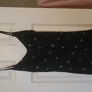 Forever 21 Black Foral Open Back Mini Dress